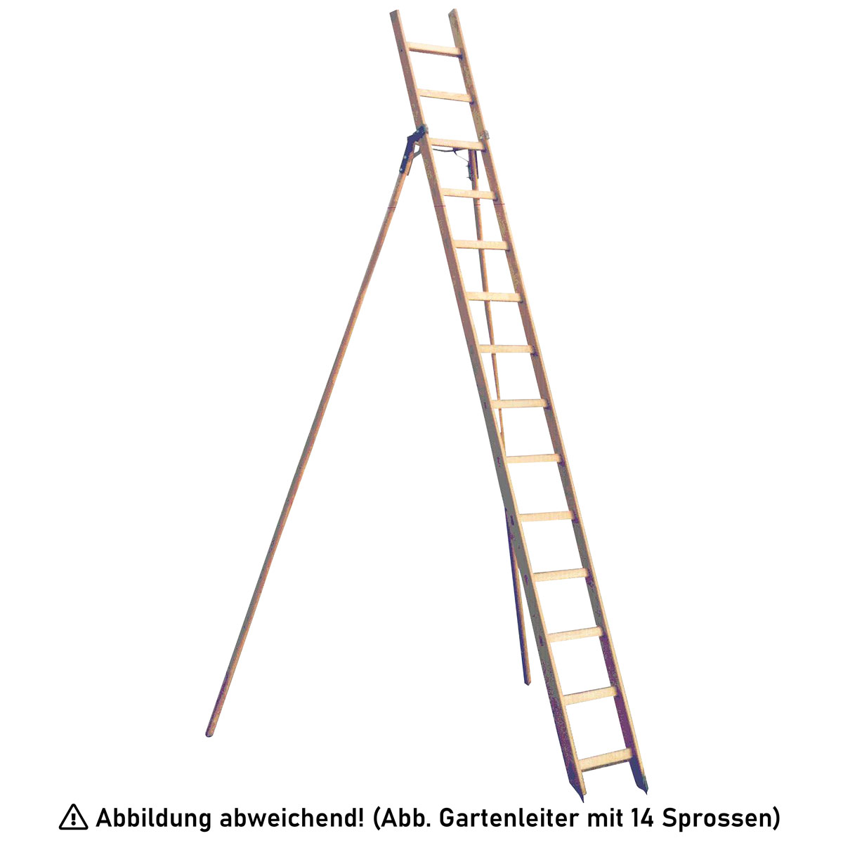 Topleiter | Holz Gartenleiter mit Stufen und Erdspitzen
