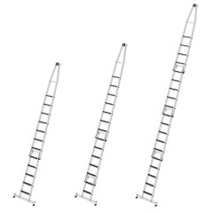 MUNK Stufen- Glasreinigerleiter 3-teilig mit clip-step R13 und nivello Traverse 6+5+7 Stufen