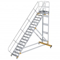 MUNK Plattformtreppe fahrbar 45° Stufenbreite 800mm 18 Stufen