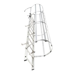 Hailo Steigleiter mit Rückenschutz ALM-11 aus Aluminium + Stahl verzinkt 3,08m