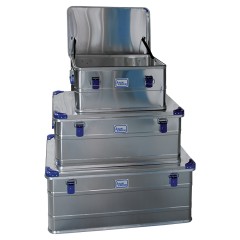 Iller Aluminiumboxen mit Stapelecken und 49-146l Volumen
