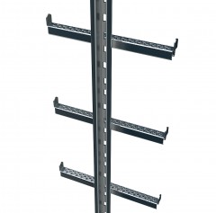 Zarges Einholmleiter mit integrierter Steigschutzschiene Stahl verzinkt 2,80 m Länge