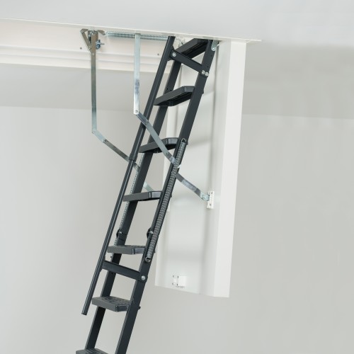 Dolle Bodentreppe clickFIX® comfort 3-teilig bis 244-264cm Raumhöhe mit U-Wert 0,49 Deckenöffnung 140x70cm