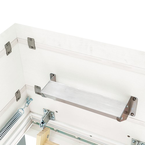 Dolle Flachdachausstieg clickFIX® vario Aluminium-Scherentreppe 120 x 60 cm ohne Zwischenrahmen 386 – 415 cm Raumhöhe